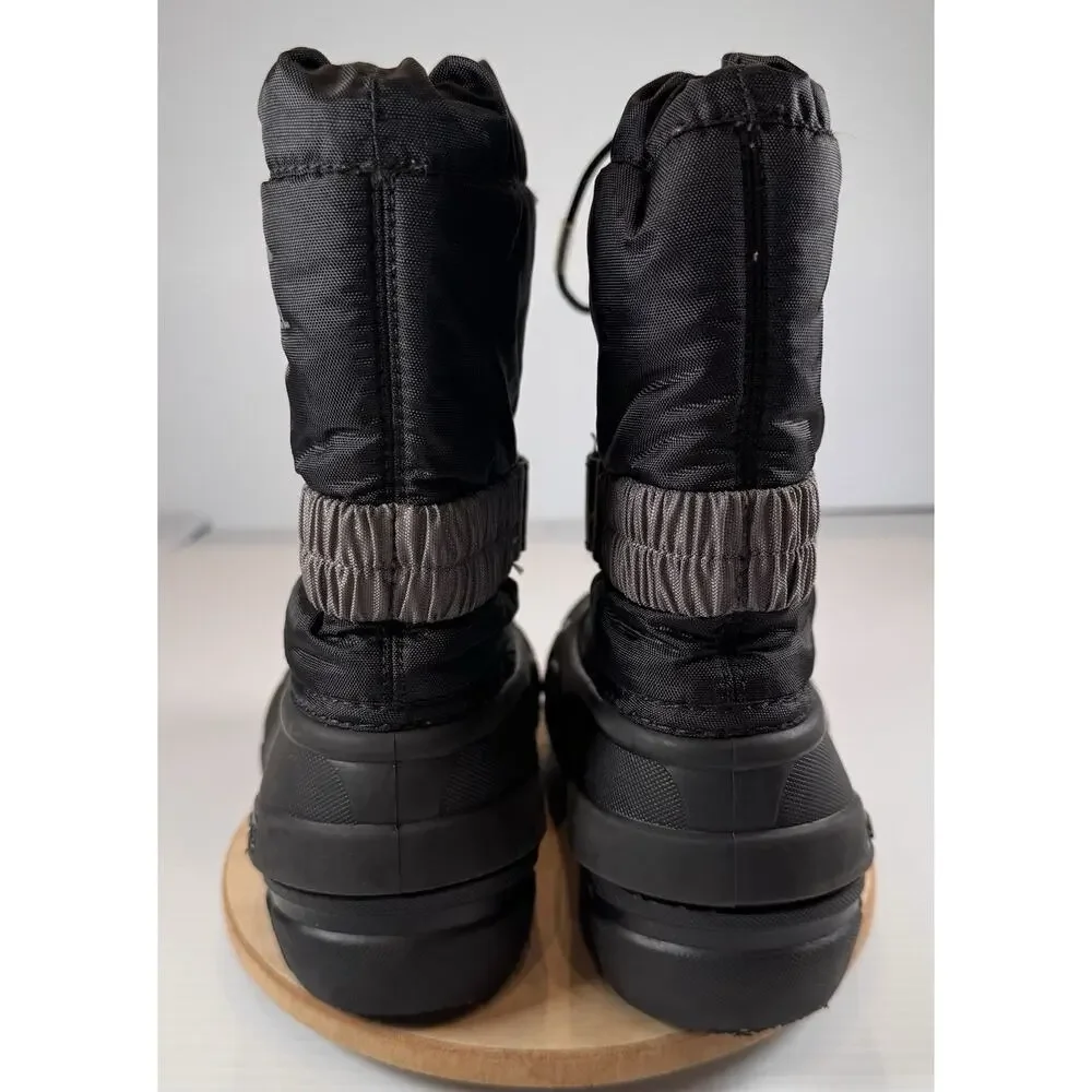 Sorel Cub Kids Size 12 Black Waterproof Insulated Snow Boots Drawstring